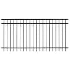 Pro Series 4.84 ft. H x 7.67 ft. W Black Steel Adjustable Fence Panel