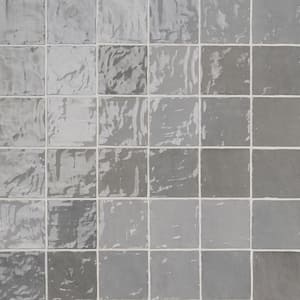 Kingston Gray 4 in. x 4 in. Glazed Ceramic Wall Tile (5.38 sq. ft./case)