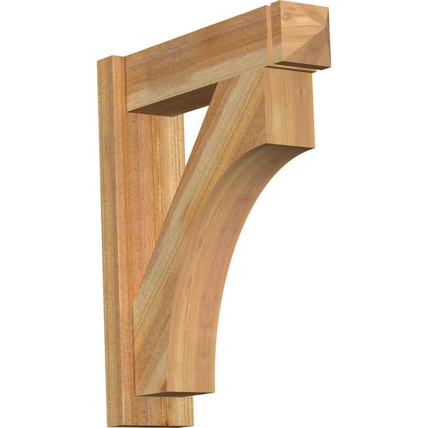 Ekena Millwork 6 in. x 26 in. x 22 in. Western Red Cedar Westlake Arts and Crafts Rough Sawn Outlooker
