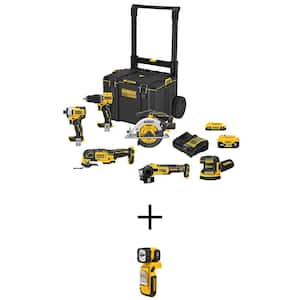 20-Volt MAX ToughSystem Lithium-Ion 6-Tool Cordless Combo Kit with Cordless LED Work Light