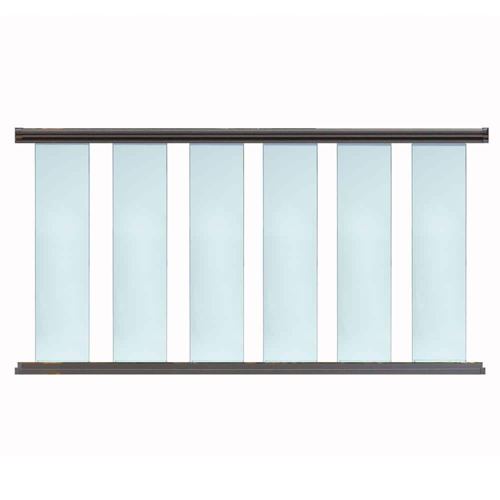 6 ft. x 36 in. Bronze Aluminum Frame Glass Baluster Railing Kit price history on PriceWatchPro