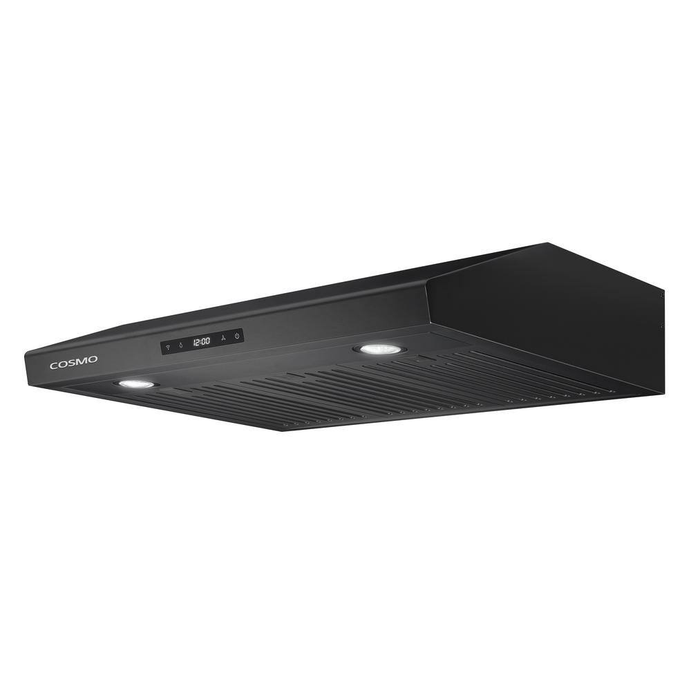 30-Inch Matte Black Stainless Steel Under Cabinet Range Hood