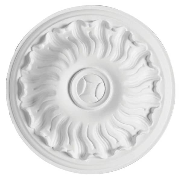 American Pro Decor European Collection 7-1/2 in. x 1-9/16 in. Floral Rosette Polyurethane Ceiling Medallion
