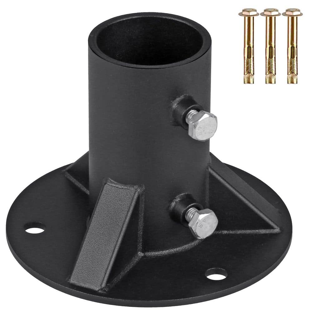 2 in. Heavy Duty Round Vinyl Fence Post End Base for Metal Post with Floor Bracket Fit OD 1-7/8 in. Pipe/Post, Black price history on PriceWatchPro