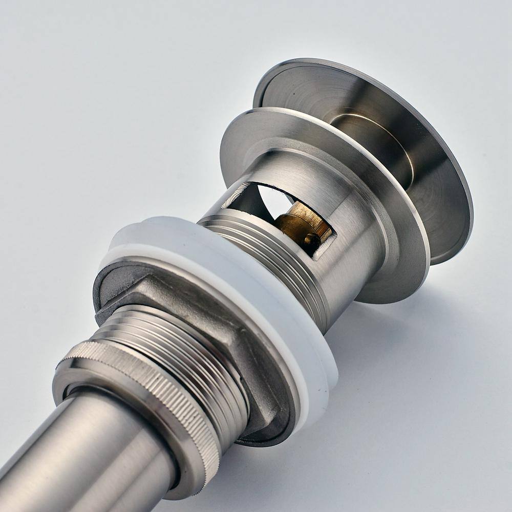 Brushed Nickel Pop-Up Bathroom Sink Drain Assembly