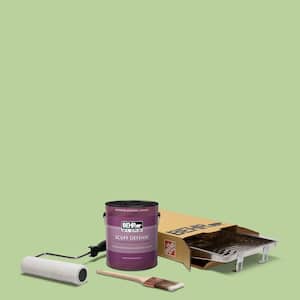 1 gal. #P380-4 Four Leaf Clover Ultra Eggshell Enamel Interior Paint and 5-Piece Wooster Set All-in-1 Project Kit