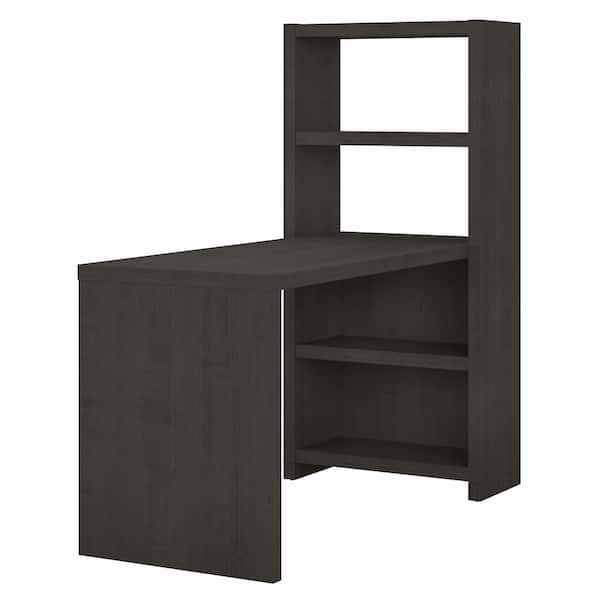 Bush Furniture Echo 56.34 in. Charcoal Maple Bookcase Desk