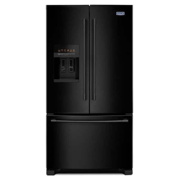 Maytag 25 cu. ft. French Door Refrigerator in Black with POWER COLD Feature MFI2570FEB The Home Depot