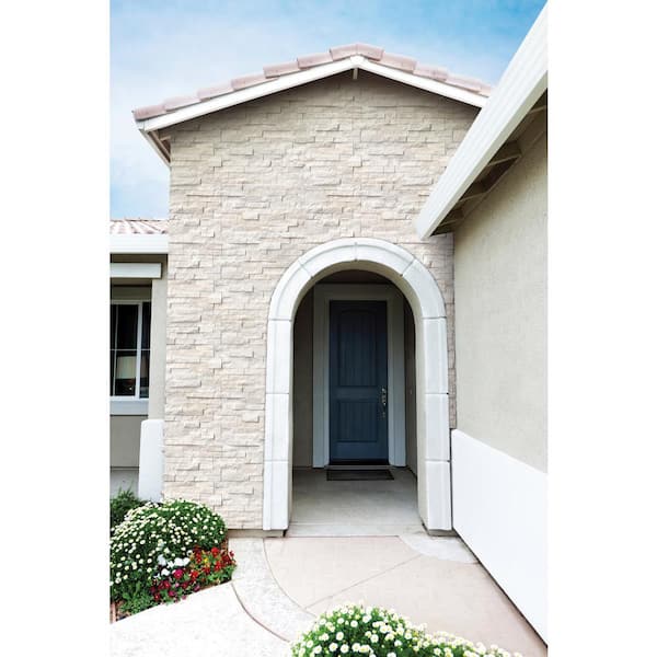 Take Home Tile Sample - Arctic White Ledger Corner 4 in. x 4 in. Natural Marble Wall Tile (0.25 sq. ft.)