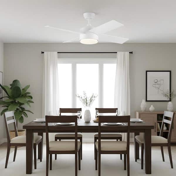 Light Pro 44 in. Integrated LED Indoor White Ceiling Fan Light with Remote