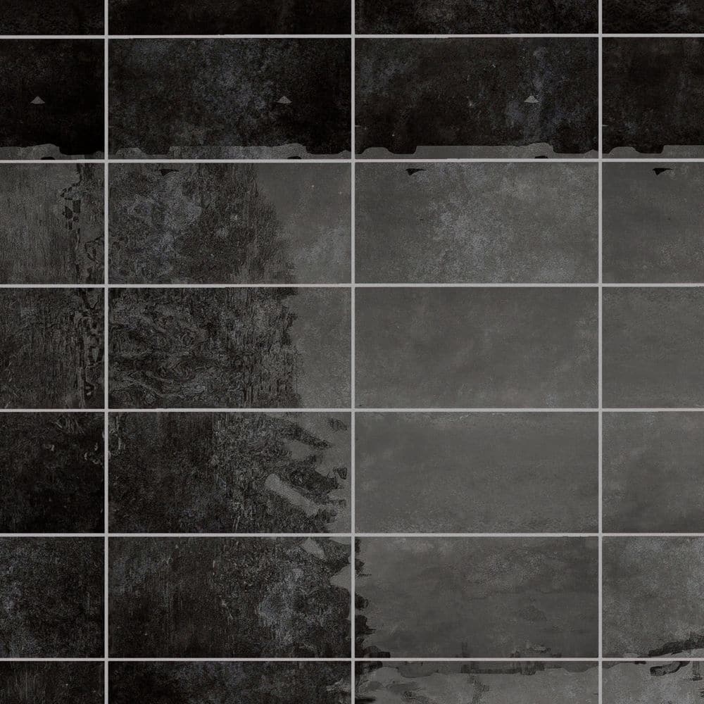 Merola Tile Camden Nero 4 in. x 8 in. Ceramic Wall Tile (11.5 sq