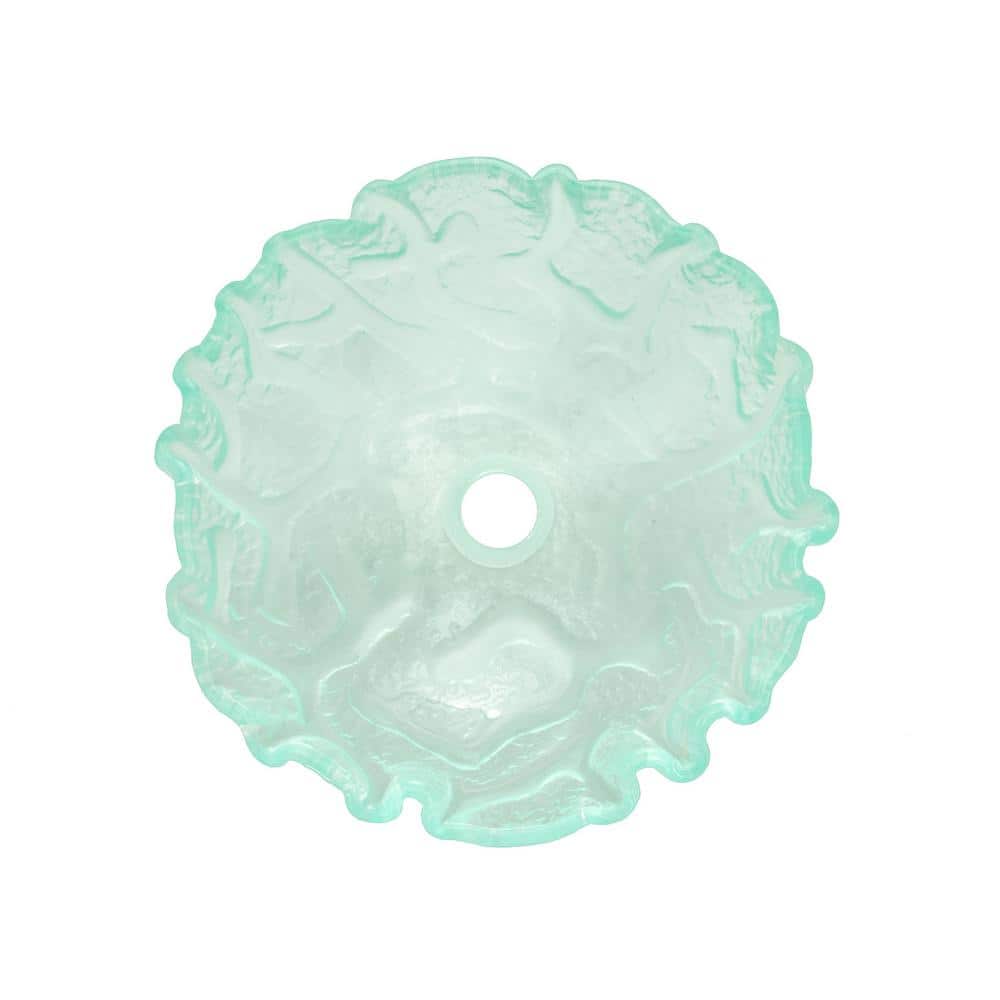 Clear Wavy Textured Glass Above-Counter Vessel Sink