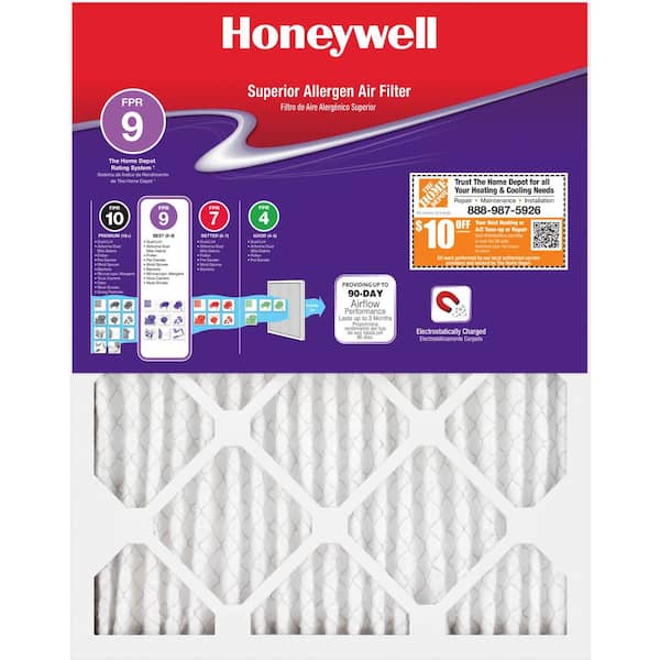 x 20 in x 1 in Superior Allergen Pleated Air Filter Honeywell 16 in 