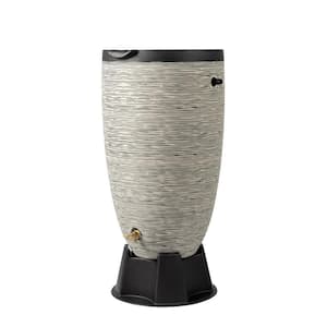 50 Gal. Newport Rain Barrel with Stand and Lid, Slate Color