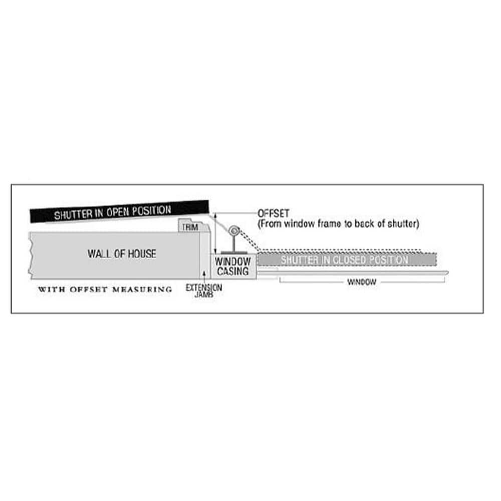 Black Iron Exterior Shutter Hinge Set for Wood or Vinyl Siding