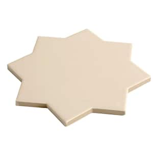 Seville 7 in. x 7 in. Matte Ecru Taupe Porcelain Star Wall and Floor Tile (5.31 sq. ft./case)-34 Pack