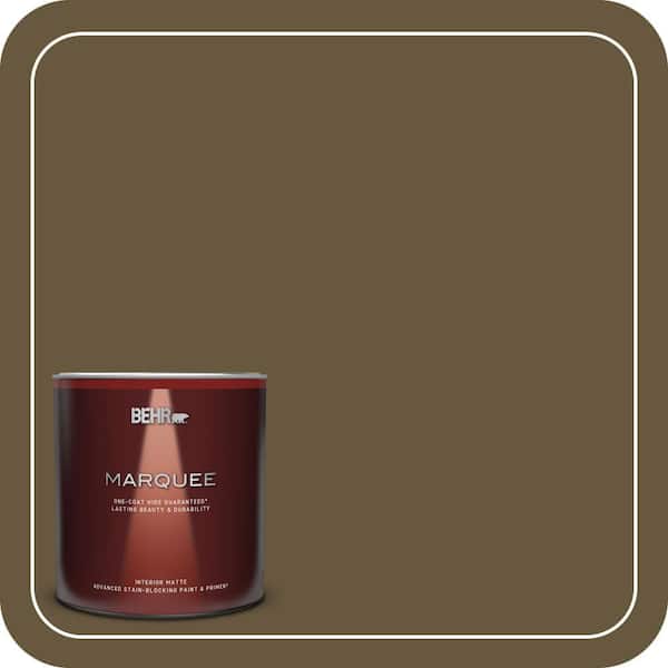 BEHR MARQUEE 1 qt. #PPU7-01 Moss Stone Matte Interior Paint & Primer
