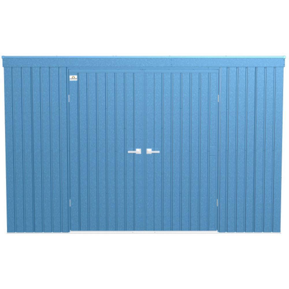 Elite 10 ft. x 4 ft. Blue Grey Galvanized Steel Storage Shed