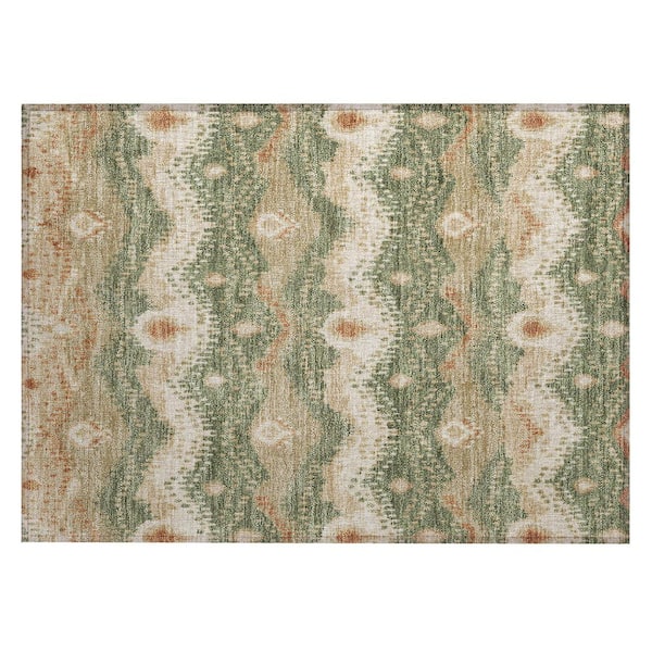 Chantille Machine Washable Indoor/Outdoor Abstract ACN3074 Fern 2 ft. x 3 ft. Accent Rug