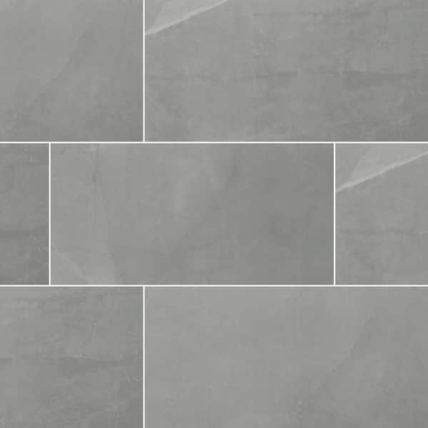 Madison Celeste 24 in. x 48 in. Matte Porcelain Stone Look Floor and Wall Tile (16 sq. ft./Case)