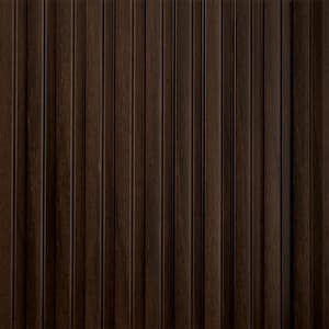 Medium Slats 1/2 in. x 0.79 ft. x 7.88 ft. Wined Brown Glue-Up Decorative Foam Wood Slat Walls (10 Pack)/62.25 sq. ft.