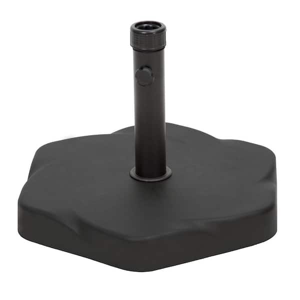 Misopily 66 lbs. Concrete Steel Hexagonal Patio Umbrella Base, Outdoor Umbrella Stand Holder for 1.5 and 1.90 in. Dia.-Black
