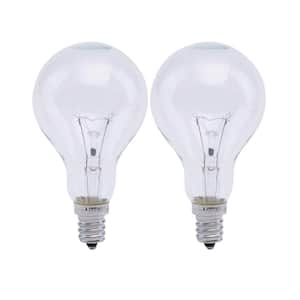 40-Watt A15 E12 Incandescent Clear Light Bulb, Soft White 2700K (2-Pack)