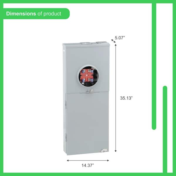 Square D - Homeline 200 Amp 8-Space 16-Circuit Outdoor Ringless Overhead/Underground Main Breaker CSED