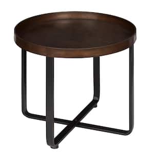 Zabel 22.25 in. Round Metal End Table