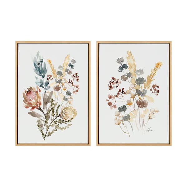 Kate and Laurel Sylvie "Wildflower Bunch and Wild Salvia" by Sara Berrenson 2-Piece Framed Art Print 23 in. x 33 in.