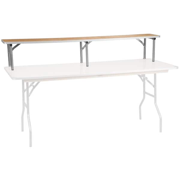 Carnegy Avenue Amara 72 in. x 12 in. x 12 in. Birchwood Bar Top Riser, Wooden Foldable and Portable Riser for Event and Bar Tables