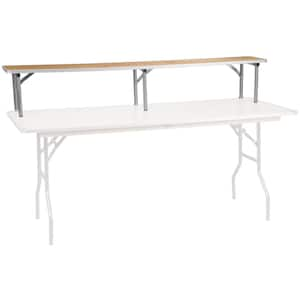 Amara 72 in. x 12 in. x 12 in. Birchwood Bar Top Riser, Wooden Foldable and Portable Riser for Event and Bar Tables