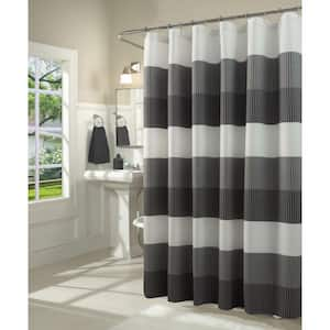 Utopia Alley Deco Flat Double Roller Shower Curtain Hooks in Black ...