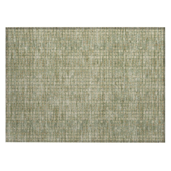 Chantille Machine Washable Indoor/Outdoor Abstract ACN3015 Olive 2 ft. x 3 ft. Accent Rug