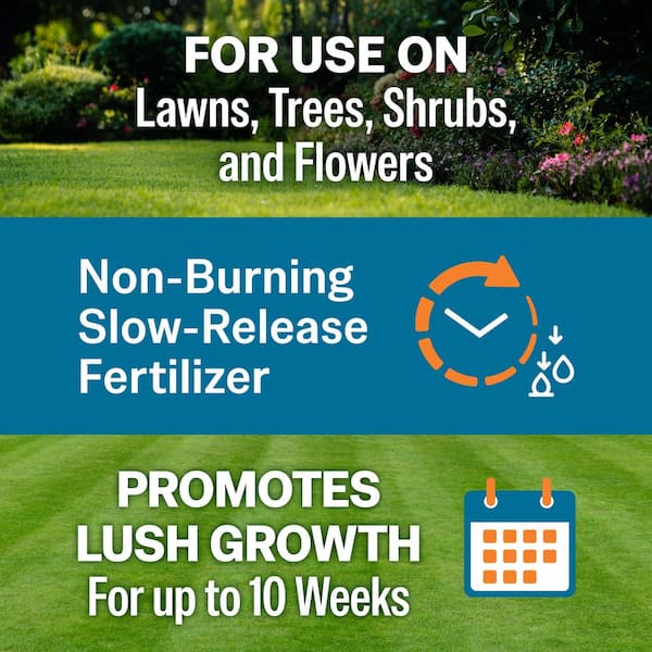 32 lbs. 2,500 sq. ft. Plant Fertilizer Slow-Release Nitrogen Garden and Lawn Fertilizer 6-4-0 (2-Pack)