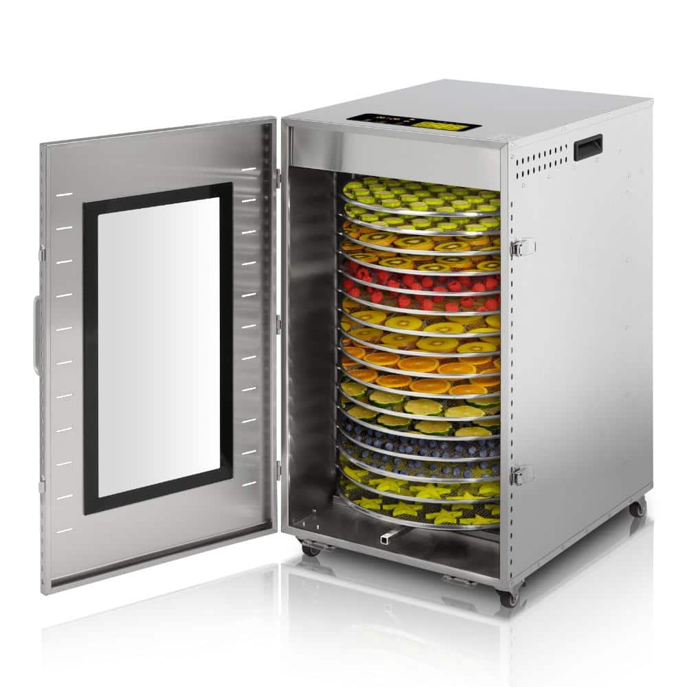 16-Trays Rotating Commercial Food Dehydrator 1500W Stainless Steel Industrial Dryer,190°F for Fruit/Herbs/Beef price history on PriceWatchPro