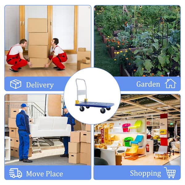 Siavonce Folding Platform Cart Heavy Duty Hand Truck Moving Push