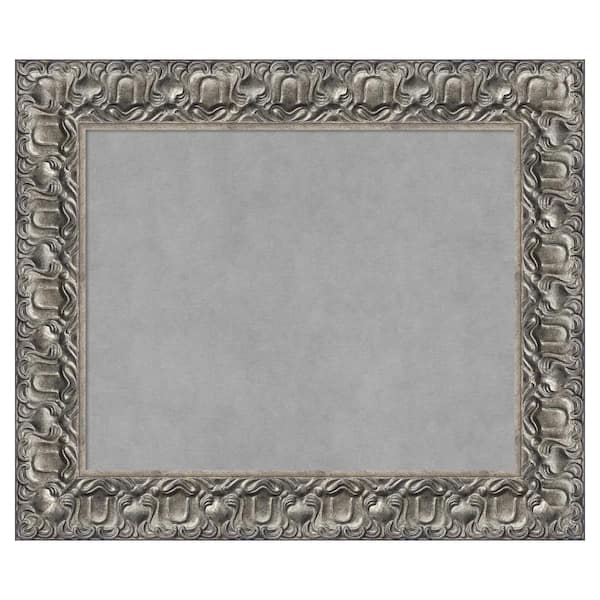Amanti Art Silver Luxor 26 in. x 22 in Framed Magnetic Board