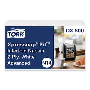 Xpressnap Fit Interfold Dispenser Napkins, 2-Ply, 6.5 in. x 8.39 in., White, 120/Pack, 36 Packs/Carton