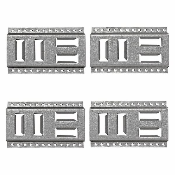 8 in. Fast-Track E-Track USA Galvanized Steel Horizontal Vertical, Logistic Tie-Down (4-Pack)