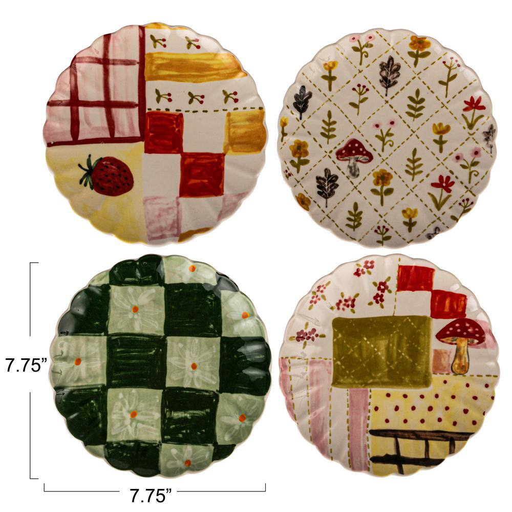 French Country Multicolor Ceramic Dinner Plate Set