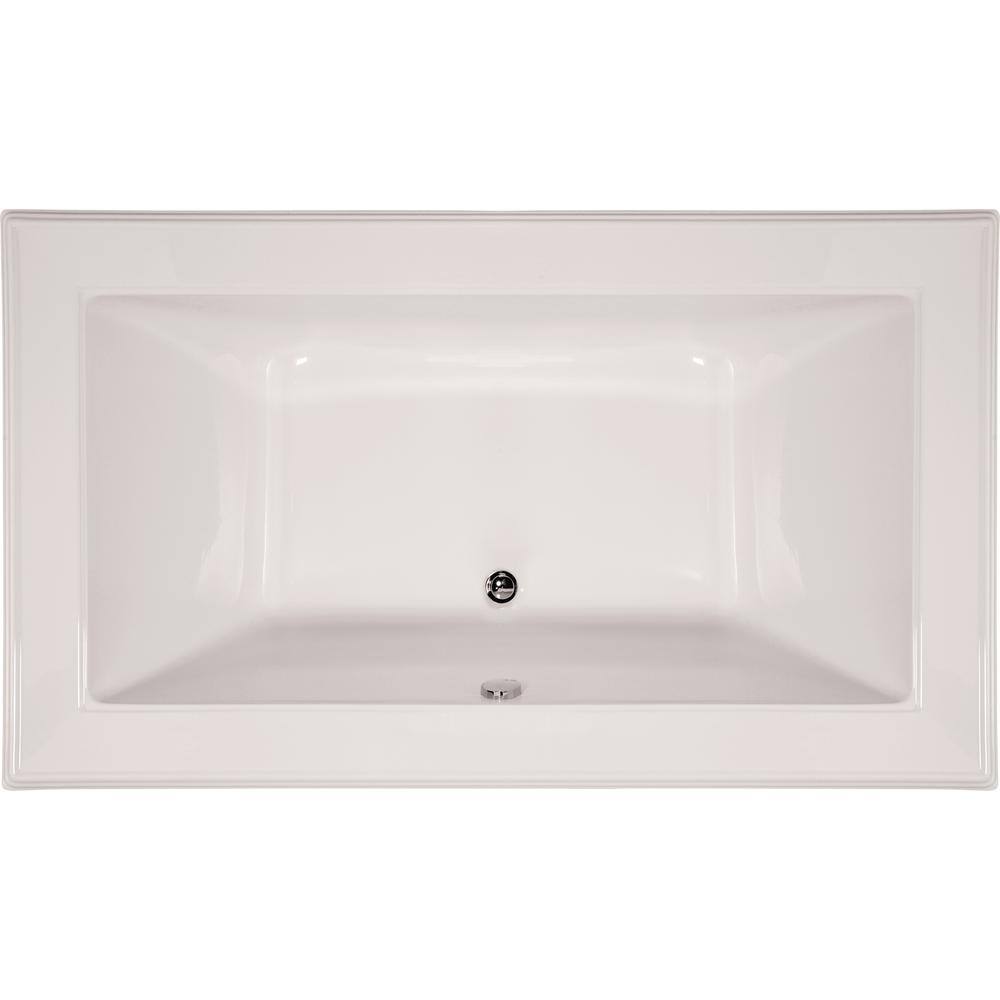 Angel 72'' x 42'' White Acrylic Drop-In Bathtub
