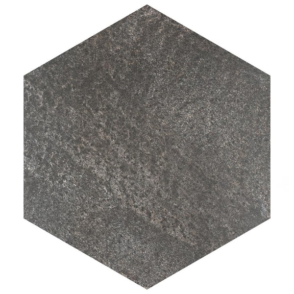 Merola Tile Nagpur Grand Hex Grafito 19 in. x 22 in. Porcelain Floor and Wall Tile (13.2 sq. ft./Case)
