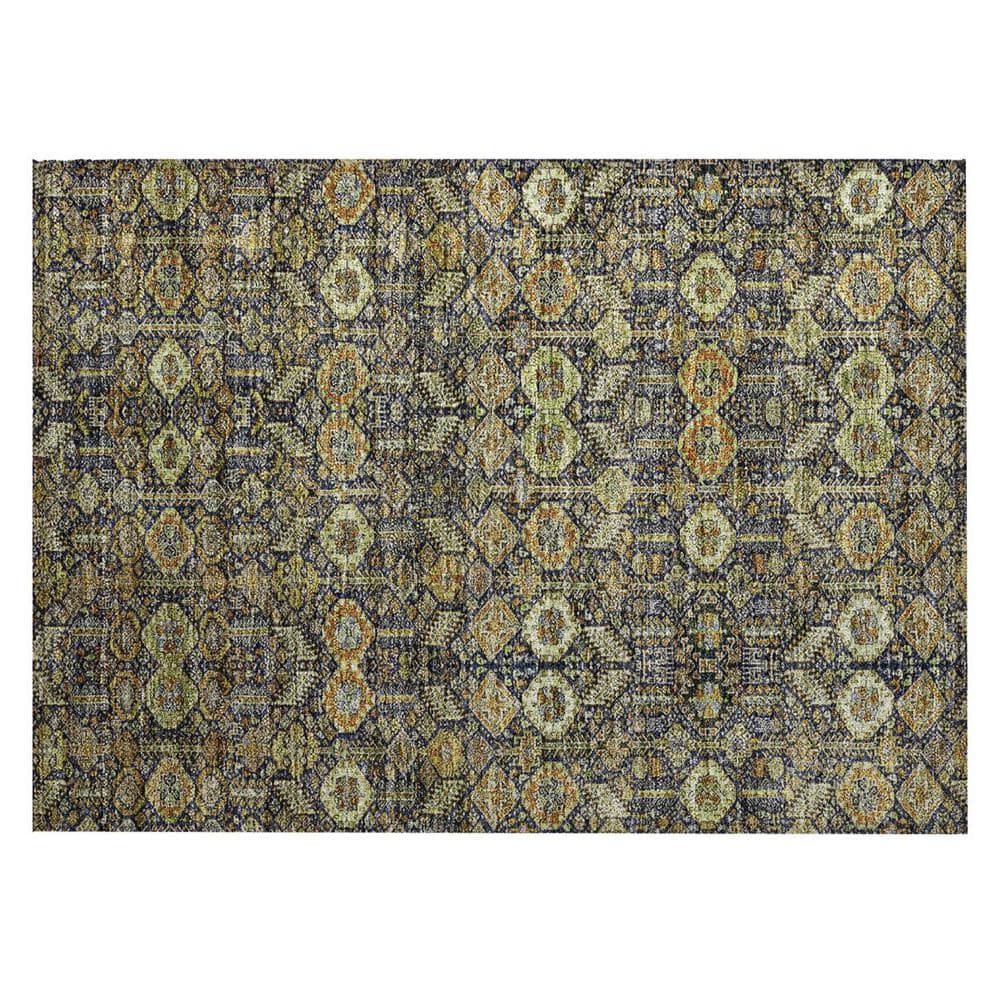 Blue and Orange 2 ft. x 3 ft. Woven Floral Rectangle Indoor/Outdoor Area Rug price history on PriceWatchPro