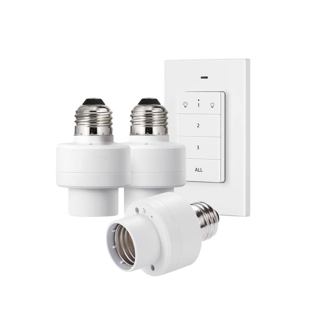 DEWENWILS 120-Volt Remote Control Light Bulb Switch Socket, White (1 ...