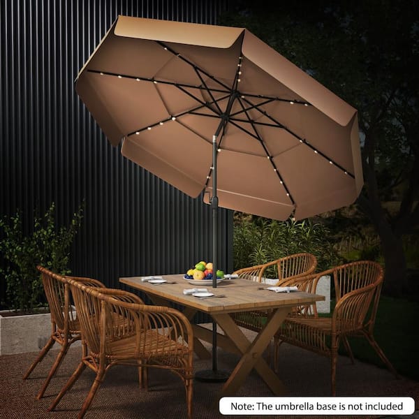 castlecreek bronze market patio umbrella base AKZ Rolling 13 190 lbs (frame only) Catalina Market Umbrella Cast Iron