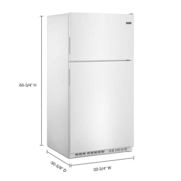 Maytag 21 cu. ft. Top Freezer Refrigerator in White MRT311FFFH - The Home  Depot