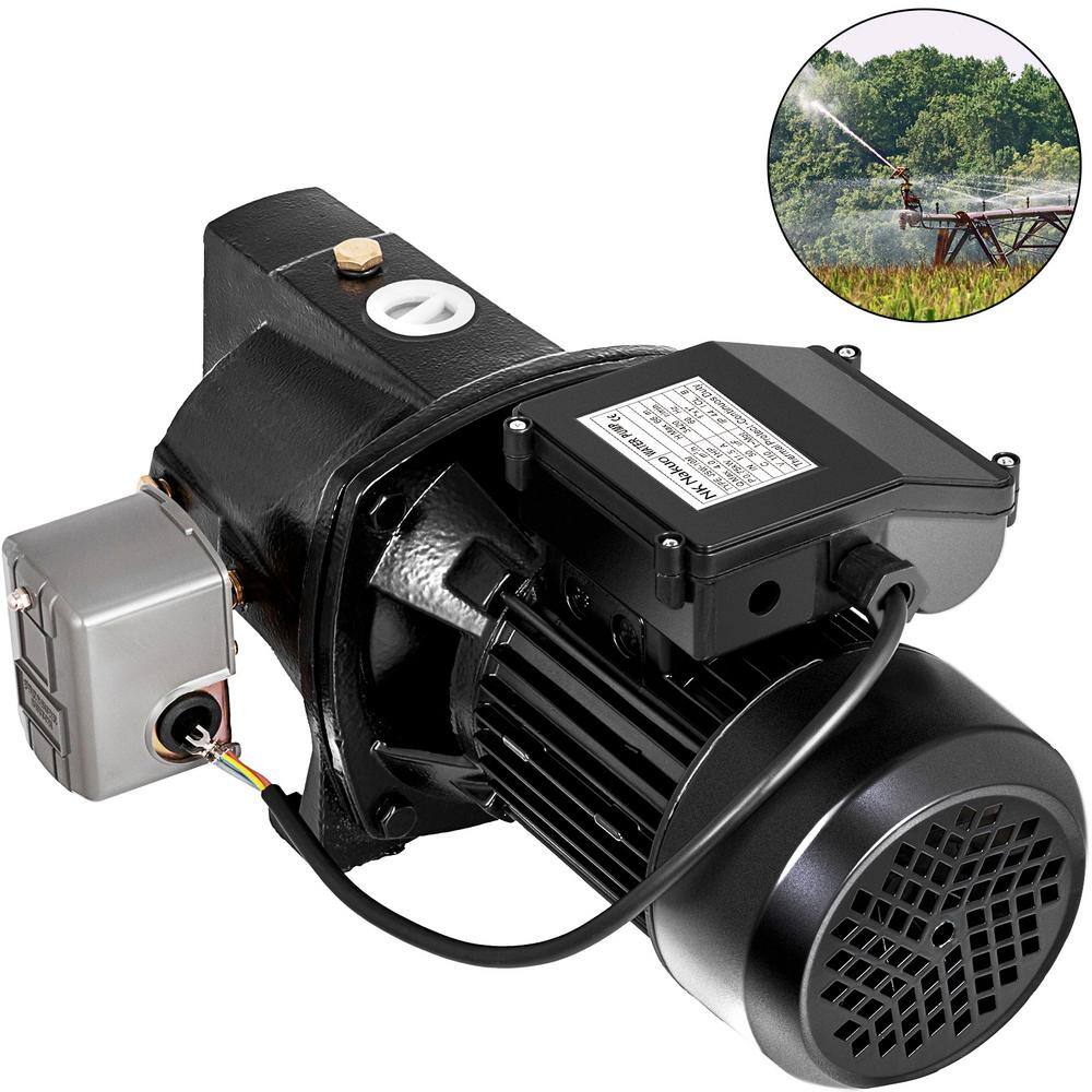 VEVOR Shallow Well Jet Pump 1HP 216.5 ft. Jet Water Pump 1056 GPH Cast Iron  with Pressure Switch for Fresh Water to Home Farm PSBJSW-10M0000001V1 - The  Home Depot