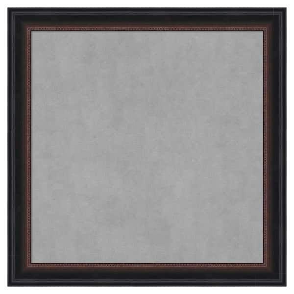 Amanti Art Salon Scoop Red Black 14 in. x 14 in Framed Magnetic Board
