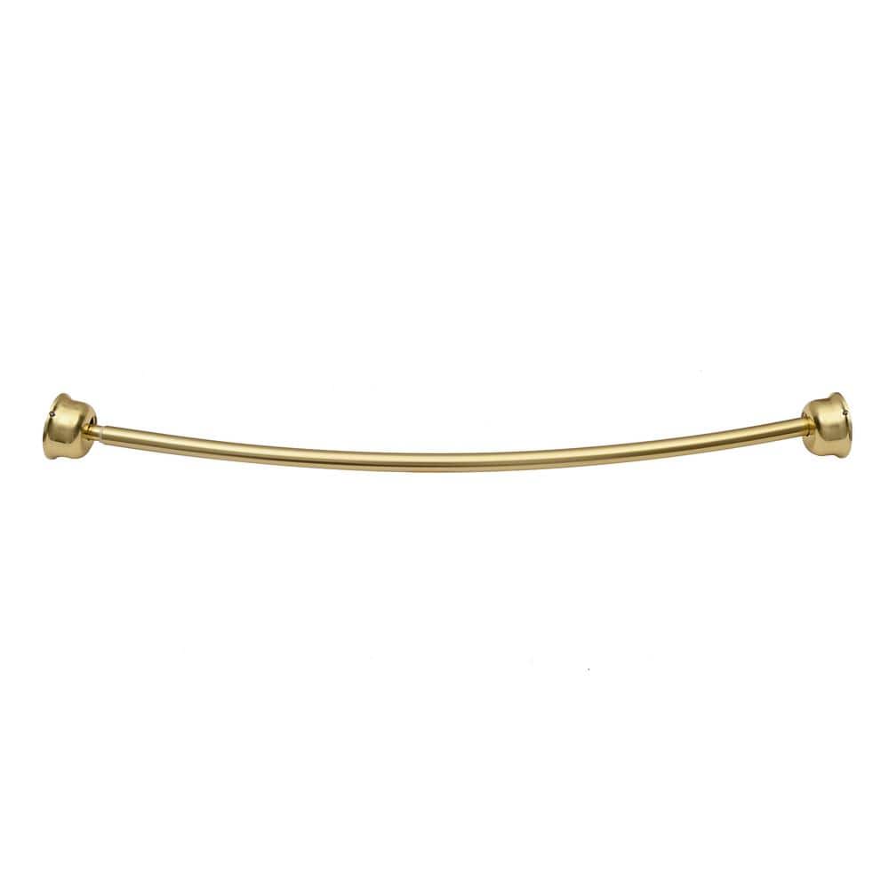 Gold Wall Mounted Curved Aluminum Shower Rod